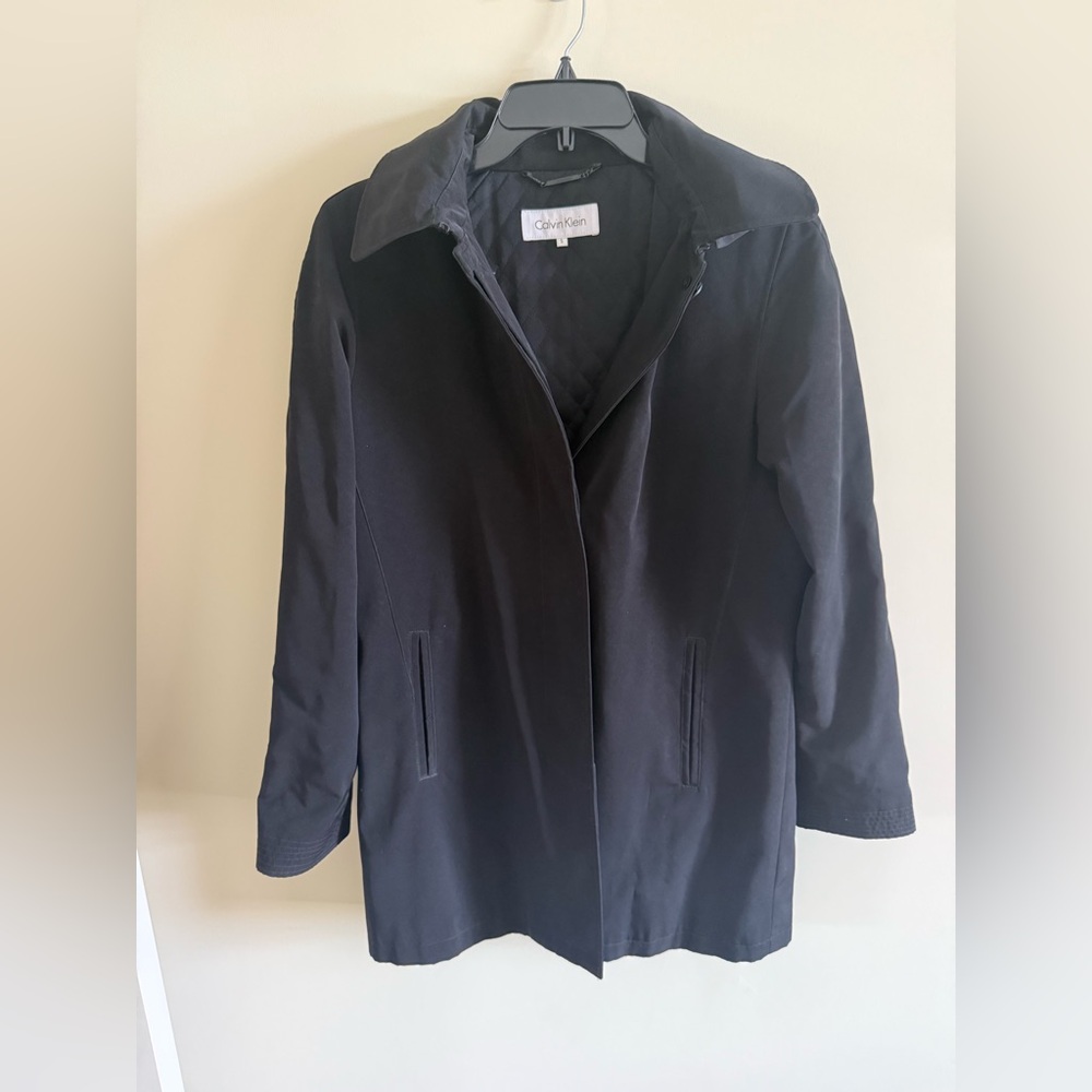 Calvin Klein Women's Black Rain Jacket Small